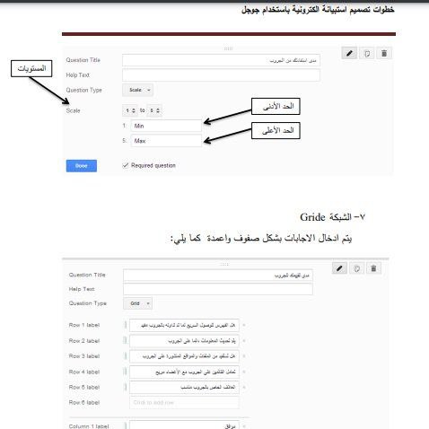 خطوات تصميم استبيانه الكترونية باستخدام جوجل