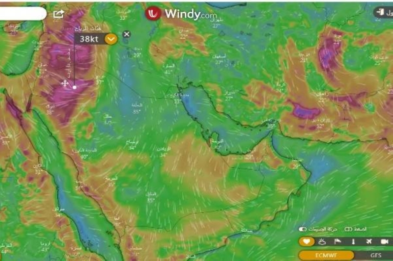 الحصيني يتوقع أجواء حارة ورياح مثيرة للغبار على هذه المناطق