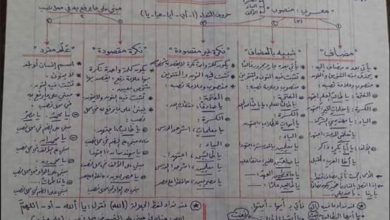 ملخص لأهم القواعد الأساسية في اللغة العربية الصف الثالث الثانوي