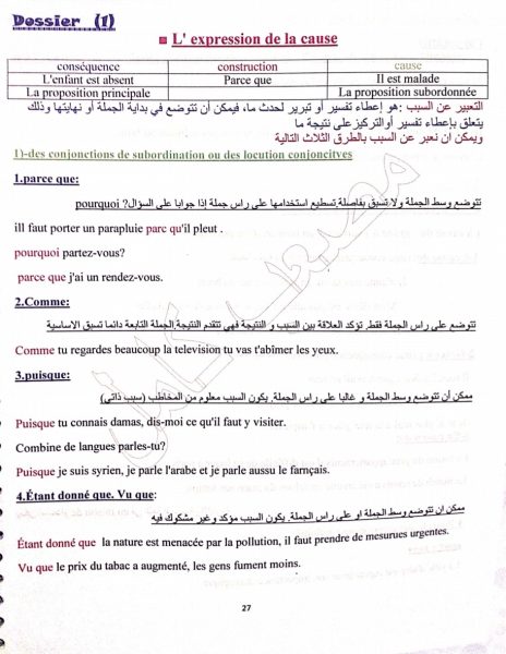 قواعد مع الترجمة في مادة اللغة الفرنسية للصف الثالث الثانوي العلمي والأدبي 2022 || منهاج سورية