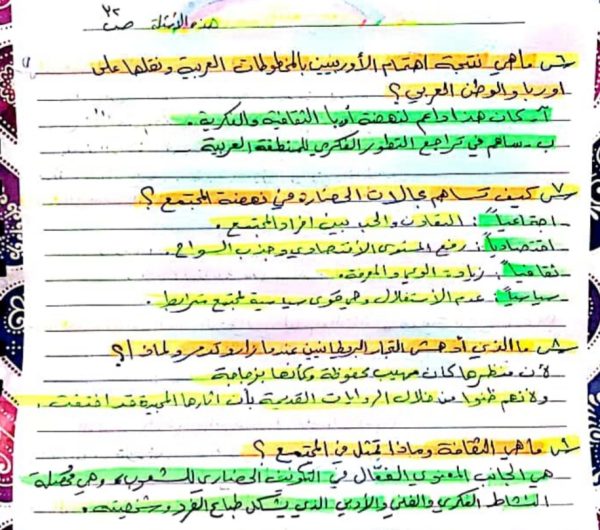 ملخص شامل للقضية الثانية في مادة التاريخ الصف الثالث الثانوي الأدبي 2022 || منهاج سورية