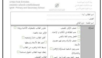 خطة علاجية للطلاب الضعاف اللغة العربية الصف الثاني الفصل الأول 2023/2022 المنهاج الإماراتي