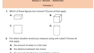 حل أوراق عمل Revision Unit Two الرياضيات الصف الخامس 2022-2023 منهاج الإمارات