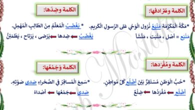 الثروة اللغوية نص ولدي عربي سادس متوسط الفصل الأول للعام 2022-2023 منهاج الكويت