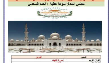 ملزمة مراجعة التربية الإسلامية الصف العاشر الفصل الأول للعام 2022-2023 منهاج الإمارات