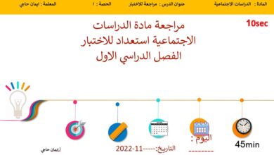 استعداد للاختبار الدراسات الإجتماعية الصف الخامس - بوربوينت الفصل الاول للعام 2022-2023 منهاج الإمارات