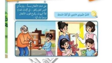 حلول كتاب اللغة العربية الوحدة الرابعة الصف السادس الفصل الثاني للعام 2023 منهاج السوري