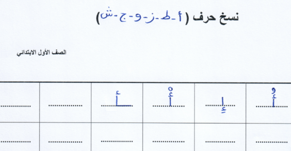 جميع حروف الوحدة الثالثة مادة لغتي الصف الأول ابتدائي الفصل الدراسي الثاني
