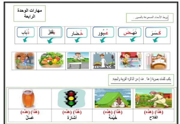 تقييم وحدة صحتي لغتي الصف الأول الفصل الثاني للعام 2023 منهاج السعودي