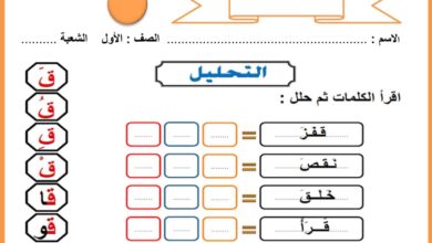 أوراق عمل حرف القاف عربي للمجمواعات الصف الأول الفصل الثاني للعام 1444هـ منهاج الإمارات