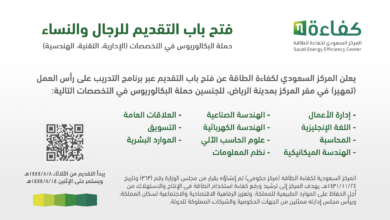 المركز السعودي لكفاءة الطاقة يعلن فتح التقديم للجنسين حملة البكالوريوس