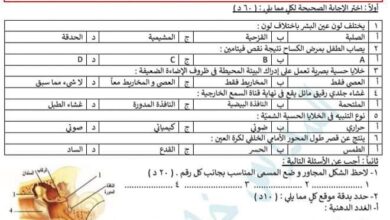 نموذج اختبار 5 علوم محلول تاسع الفصل الثاني للعام 2023 منهاج السوري