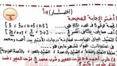 تحميل نماذج امتحانات شهر مارس في الرياضيات PDF للصف الرابع والخامس والسادس الابتدائي ترم ثاني 2023 المناهج المصرية