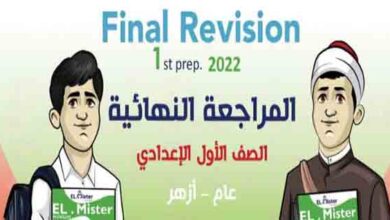 تحميل المراجعة النهائية من كتاب المستر في اللغة الإنجليزية للصف الأول الإعدادي للفصل الدراسي الثاني 2023 المناهج المصرية