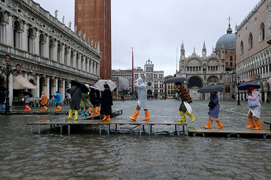 مدن إيطالية تغرق فى المياه