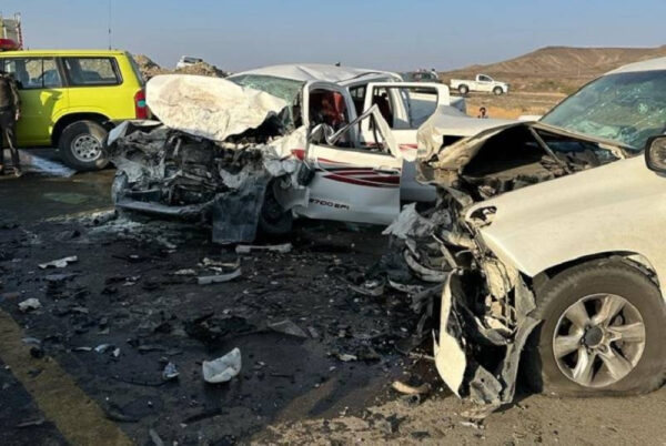 وفاة 3 مؤذنين وإصابة 3 آخرين بحادث تصادم في السعودية